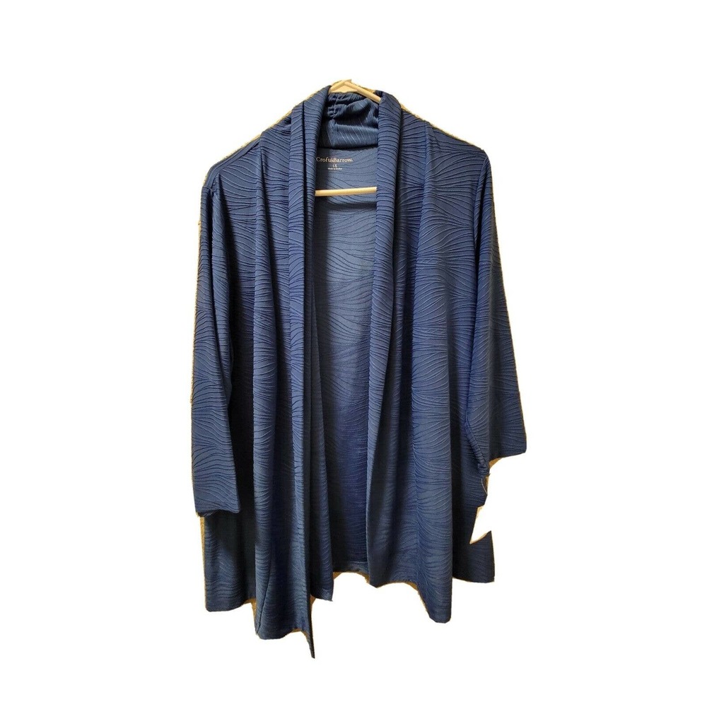 NWT Croft And Barrow Royal Blue Open Front Cardigan Size 1X